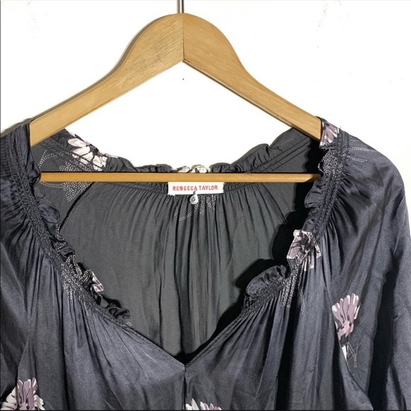 Rebecca Taylor Silk Floral Dress Sz 0 - Picture 2 of 6